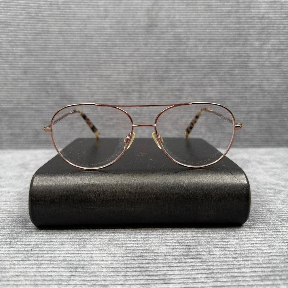Warby Parker York 2233 Rose Gold Aviator Eyeglasses Frames 53-15-145 Mens Womens